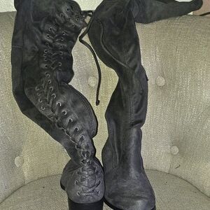 Charles David microsuede Lace Up Boots.